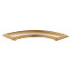 Arch-shaped candle holder plate in matt gold-plated brass s2