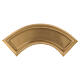 Arc-shaped candle holder plate in matte gold plated brass s1