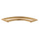 Arc-shaped candle holder plate in matte gold plated brass s2
