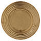 Matte gold plated brass candle holder plate with concentric circles s1