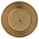 Matte gold plated brass candle holder plate with concentric circles s3