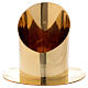 Cylinder-shaped candle holder in glossy gold-plated brass diam. 8 cm s1