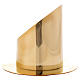 Cylinder-shaped candle holder in glossy gold-plated brass diam. 8 cm s2