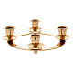 Crown-shaped Advent candleholder in gold-plated brass s1