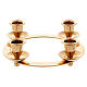 Crown-shaped Advent candleholder in gold-plated brass s3