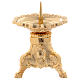 Elegant candle holder in gold-plated brass with jag s1