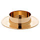 Simple candle holder in gold-plated brass diam. 8 cm s1