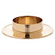 Simple candle holder in gold-plated brass diam. 8 cm s2
