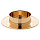 Simple candlestick in gold plated brass d. 3 in s1