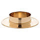 Simple candlestick in gold plated brass d. 3 in s2