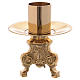 Tripod candle holder in gold-plated brass s1