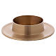 Matte gold plated brass candlestick d. 3 in s1