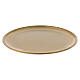 Candle holder plate in matt gold-plated brass 17 cm s2