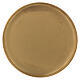 Candle holder plate matte gold plated brass 6 3/4 in s1