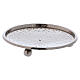 Decorated tripod candle holder plate in silver-plated brass s2
