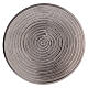 Spiral decorated candle holder plate in silver-plated brass s1