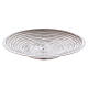Spiral decorated candle holder plate in silver-plated brass s2