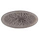 Oval candle holder plate in silver-plated brass s1