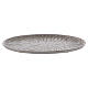 Oval candle holder plate in silver-plated brass s2