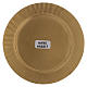 Candle holder plate with worked edge in matt gold-plated brass s3