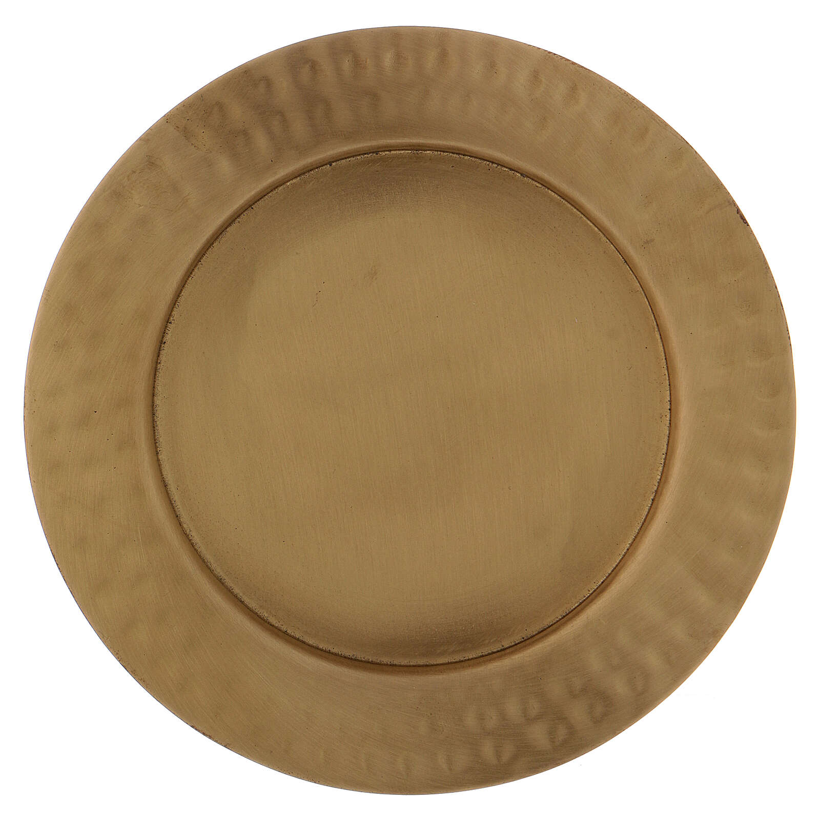 Matte gold plated brass candle holder plate with slightly online