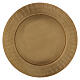 Matte gold plated brass candle holder plate with slightly hammered edge s1