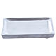 Square candle holder in glossy silver-plated brass 11 cm s2