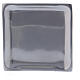 Square candle holder in glossy silver-plated brass 11 cm s2