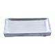 Portacandela quadrato ottone argentato lucido 11 cm s1