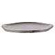 Oval candlestick in matte silver-plated brass 4 3/4 in s2