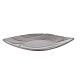 Portacandela stile moderno con intagli ottone argentato s1