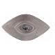 Portacandela stile moderno con intagli ottone argentato s3