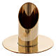 Tube-shaped candle holder in gold-plated brass 3 cm s1