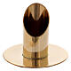 Tubular candlestick in gold plated brass mirror effect 1 1/4 in s1