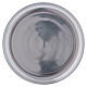 Simple candle holder plate in polished silver-plated brass s1