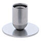 Matte silver-plated brass candlestick d. 0.8 in s1