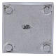 Square candle holder plated with raised edge in silver-plated brass s3