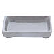 Square candle holder plate with raised edge silver-plated brass s2