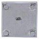 Square candle holder plate with raised edge silver-plated brass s3