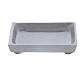 Square candle holder plate with raised edge silver-plated brass s1