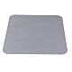 Square candle holder plate in satinised silver-plated aluminium 14 cm s1