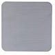 Square candle holder plate in satinised silver-plated aluminium 14 cm s2