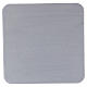 Piattino quadrato portacandele alluminio argentato satinato 14 cm s1
