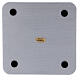 Piattino quadrato portacandele alluminio argentato satinato 14 cm s3