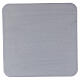 Square candle holder plate silver-plated aluminium satin finish 5 1/2 in s1