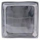Square modern-style candle holder in silver-plated brass 8 cm s1