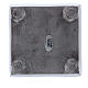 Square modern-style candle holder in silver-plated brass 8 cm s3