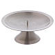 Candle holder with jag in satinised silver-plated brass s2