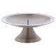 Candlestick with spike in silver-plated brass satin finish s1