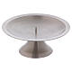 Candlestick with spike in silver-plated brass satin finish s2